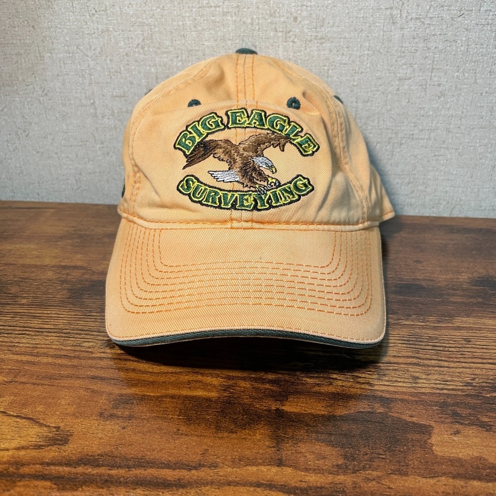 Vintage Big Eagle Surveying Elkin NC Advertising Snapback Trucker Hat